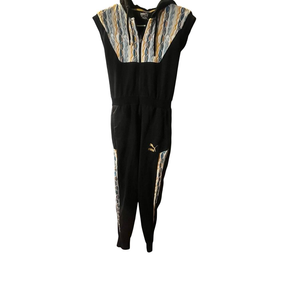 Puma x Coogi Hooded Jumpsuit XS Sleeveless Knit Zip Front One Piece Open‎ Back